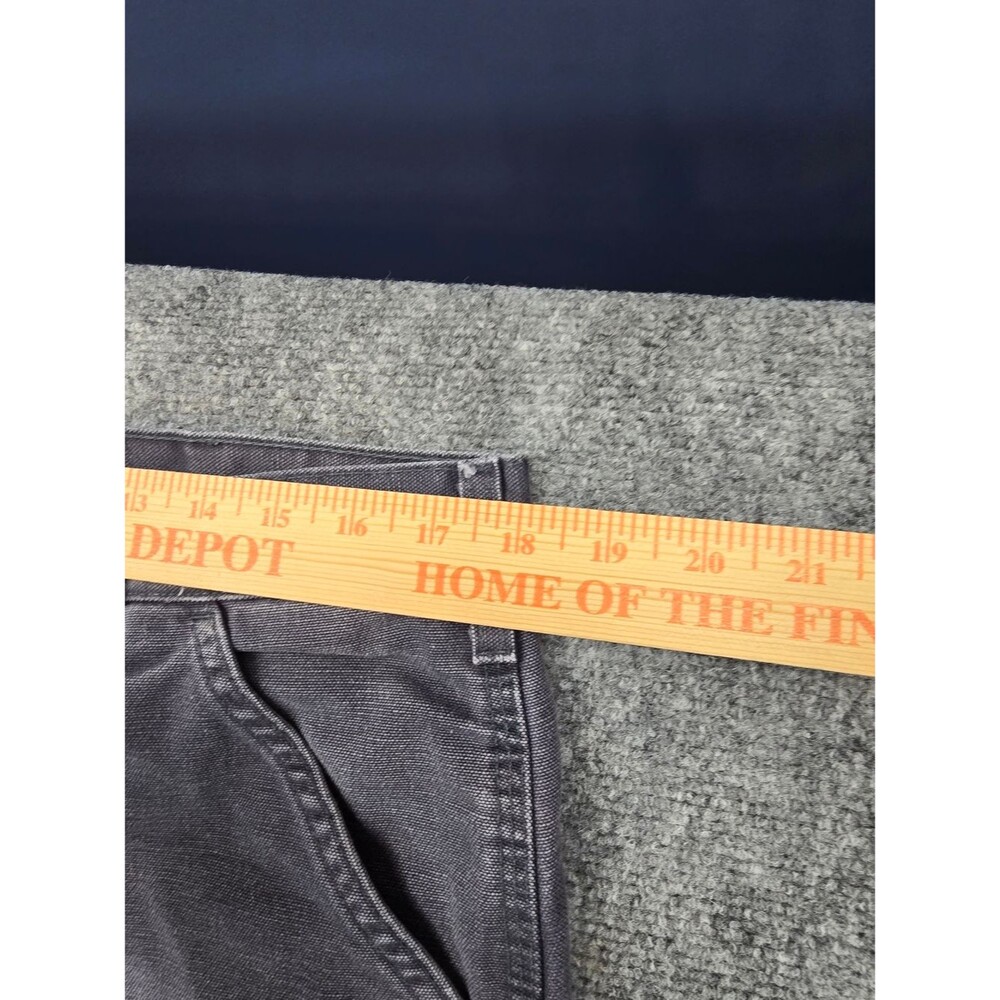 Carhartt Carpenter Pants Mens 36x30 Gray Distressed Canvas Workwear Paint - Picture 5 of 8